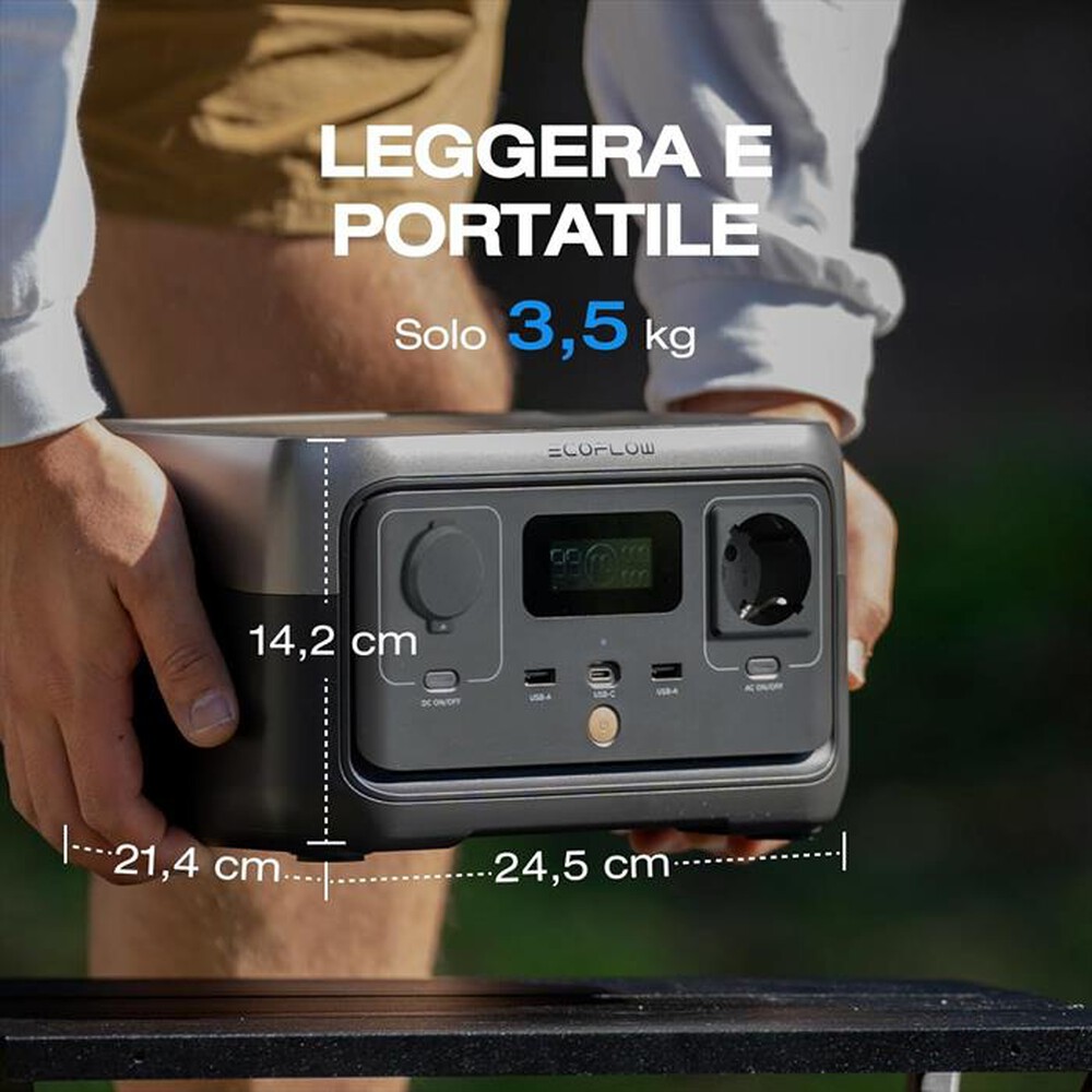 "ECOFLOW - RIVER 2 POWER STATION PORTATILE-nero"