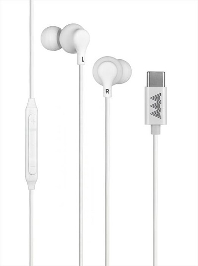 AAAMAZE - AURICOLARI IN EAR BUD A FILO USB-C-Bianco