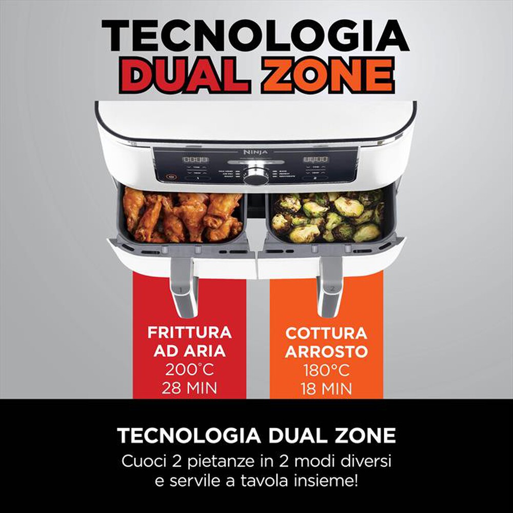 "NINJA - FRIGGITRICE AD ARIA DOPPIA MAX9,5L AF400EUWH-Bianca"