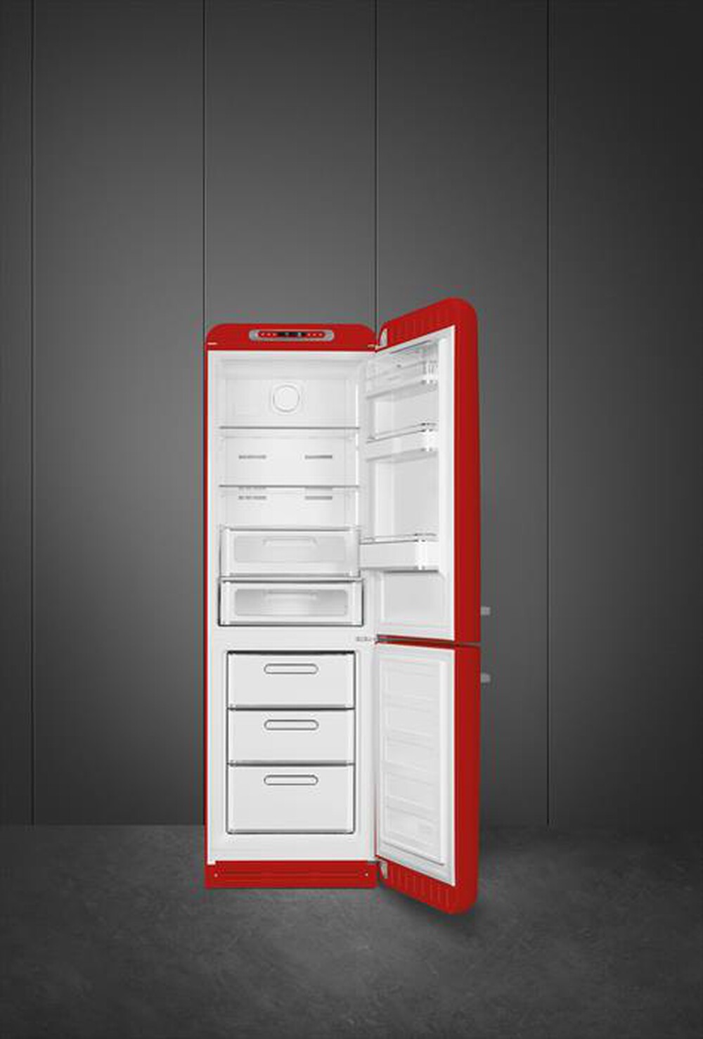 "SMEG - Frigorifero combinato FAB32RRD5 Classe D 350lt-Rosso"