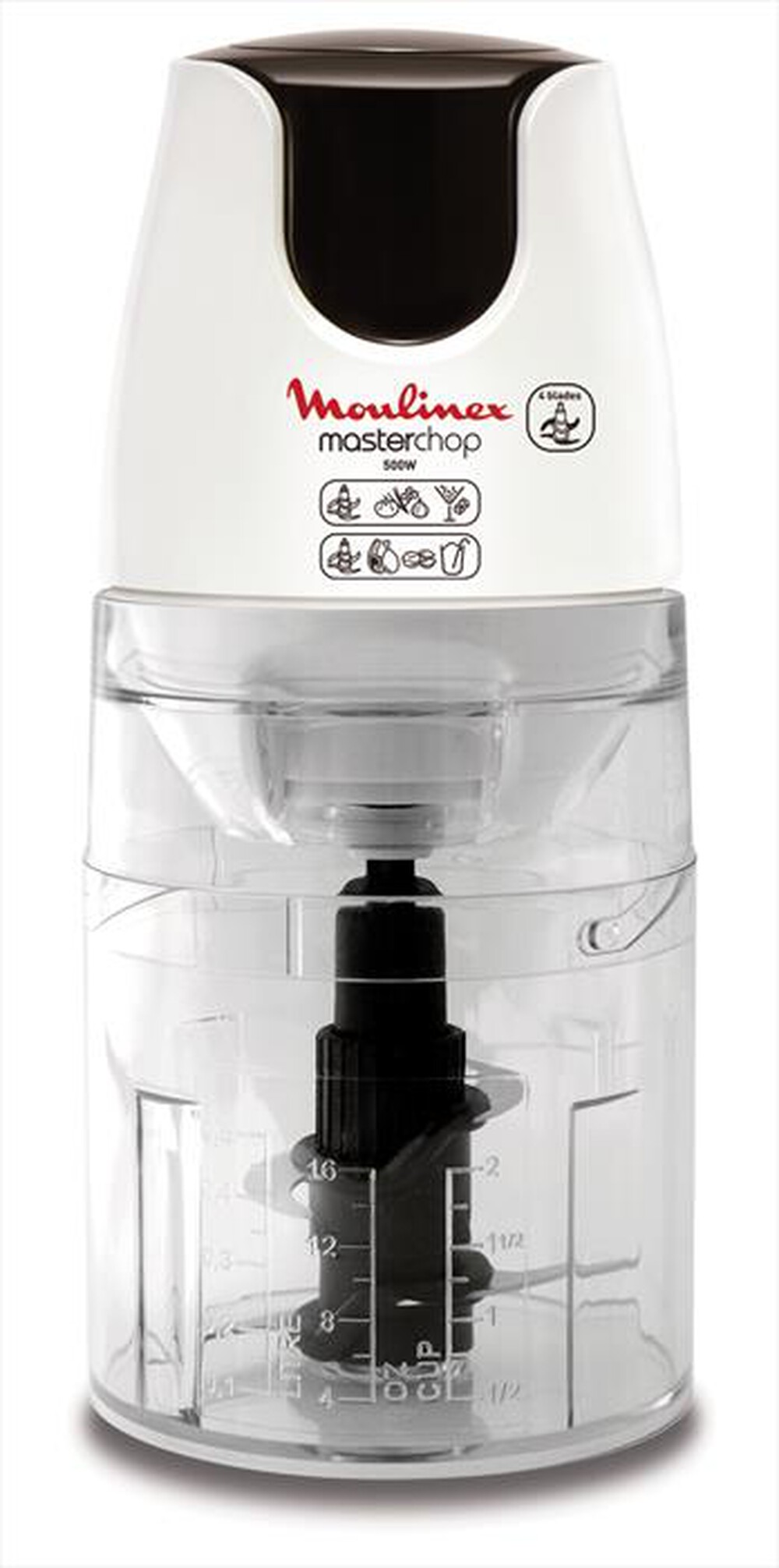 "MOULINEX - DJ450B Tritatutto Masterchop 3 in 1-White & Dark Warm Grey"