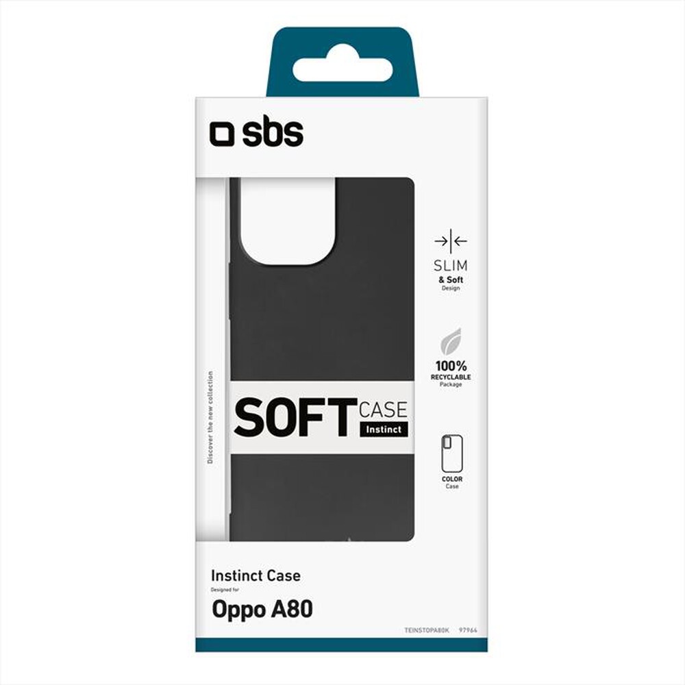 "SBS - Cover Instinct TEINSTOPA80K per Oppo A80-Nero"