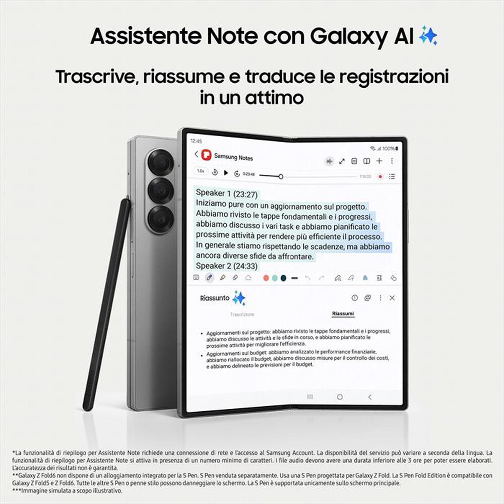 Immagine del prodotto SAMSUNG - Galaxy Z Fold6 12GB + 1TB-Navy