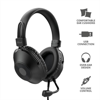 TRUST - OZO USB HEADSET - Black