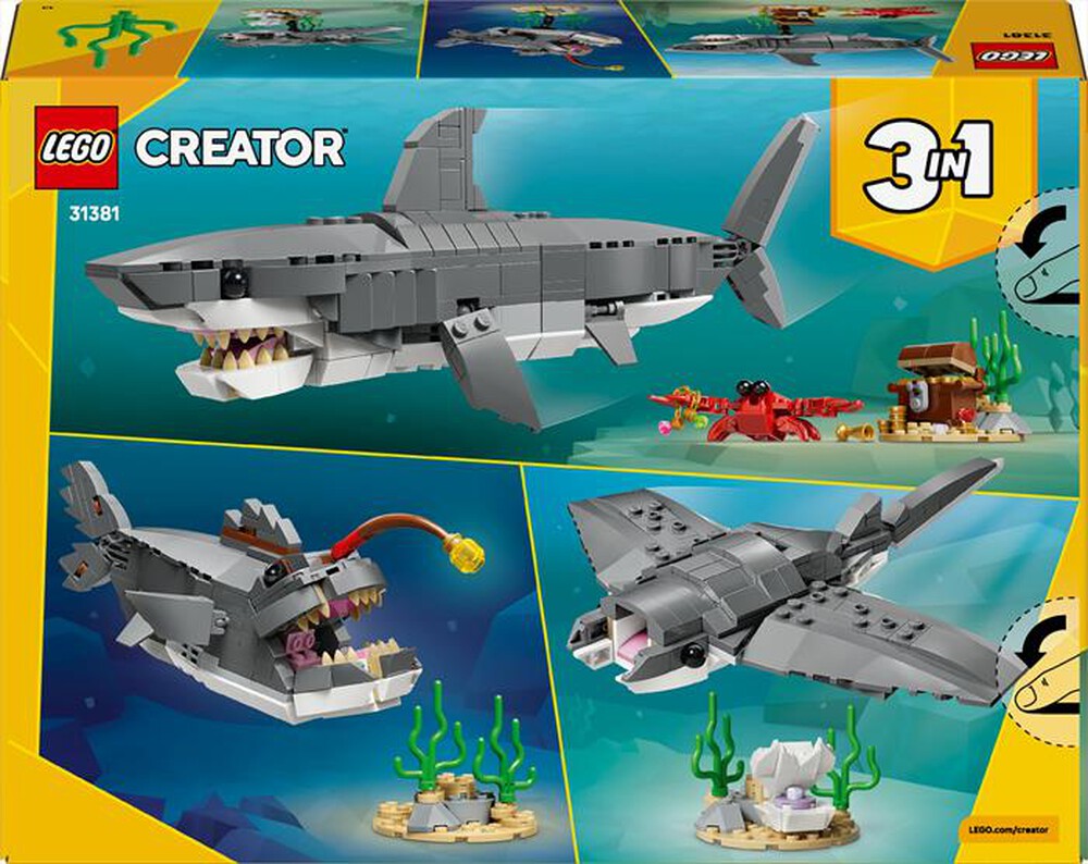 Immagine del prodotto LEGO - CREATOR 3IN1 Squalo con scrigno del tesoro - 31381