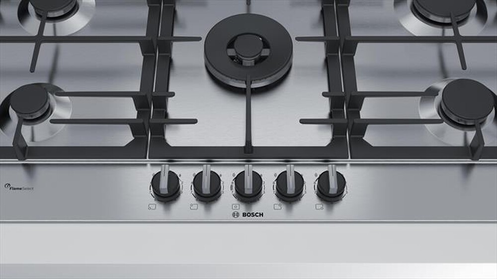 "BOSCH - Piano cottura a gas PCR9A5B90 5 fuochi 91,5cm-Acciaio inox"