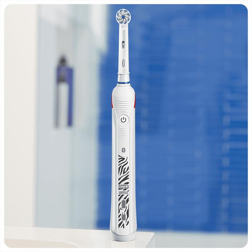 "ORAL-B - Spazzolino elettrico ricaricabile SMARTSERIES TEEN-Bianco"
