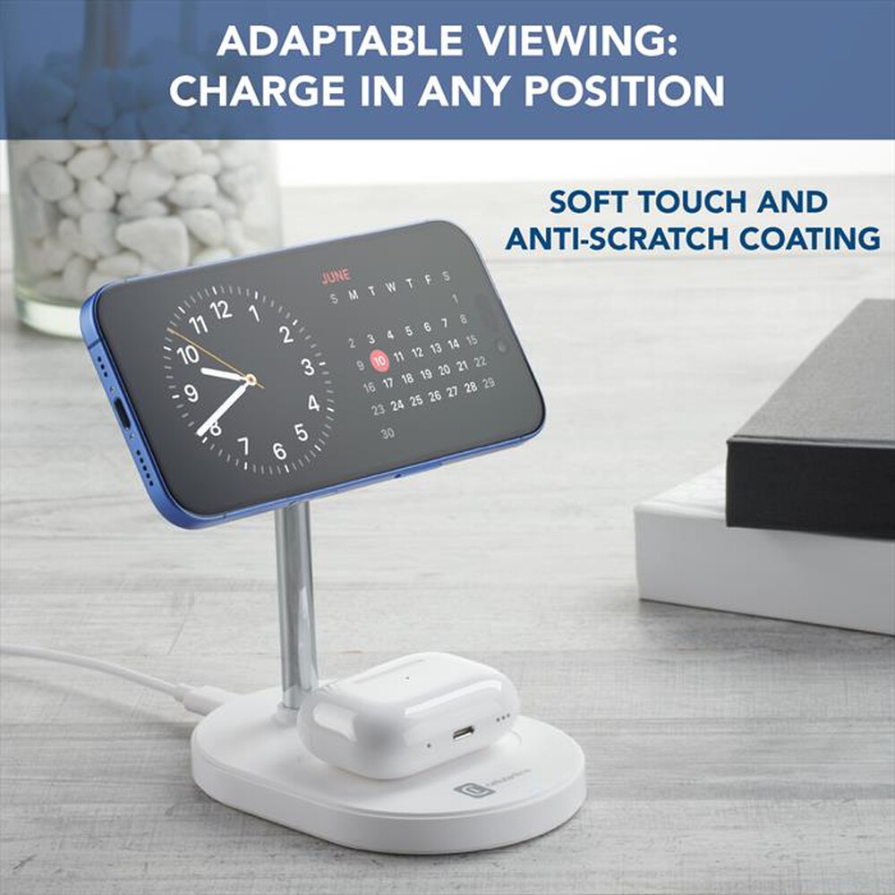 Immagine del prodotto CELLULARLINE - MAG DUO Station di ricarica wireless-Bianco