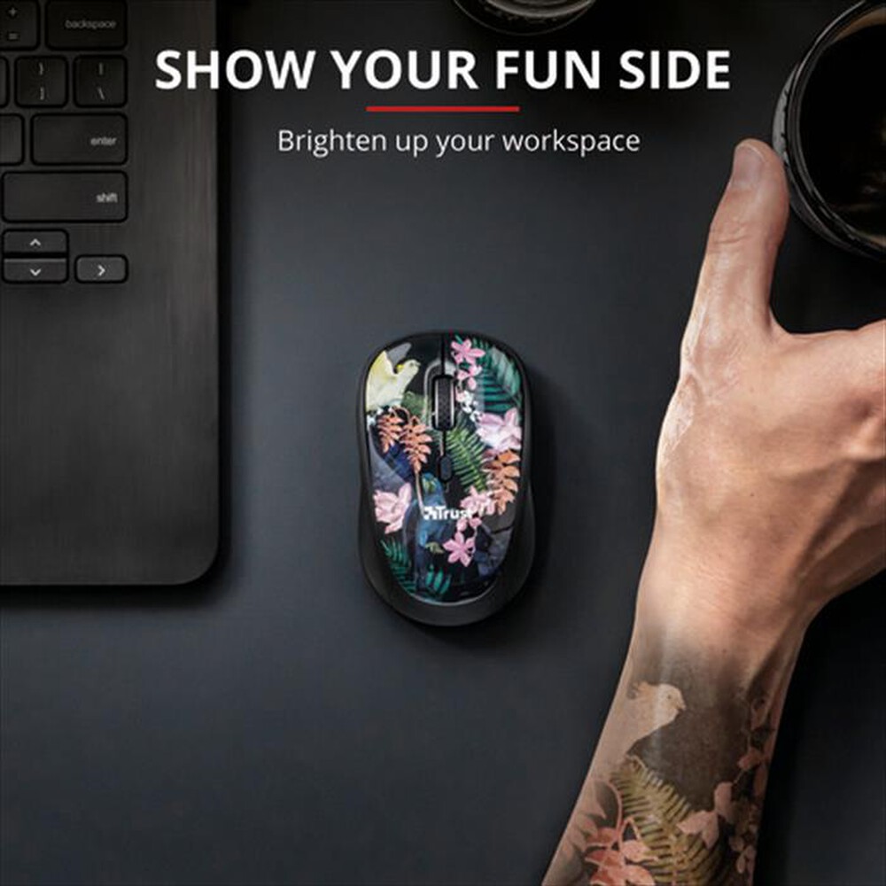 "TRUST - YVI WIRELESS MOUSE-Parrot"