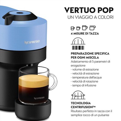 DE LONGHI - Macchina da caffè VERTUO POP ENV90.A Nespresso-Celeste