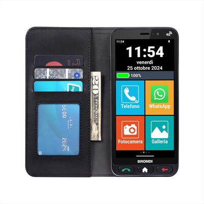 BRONDI - Cellulare AMICO VERO 4G - C-BLACK