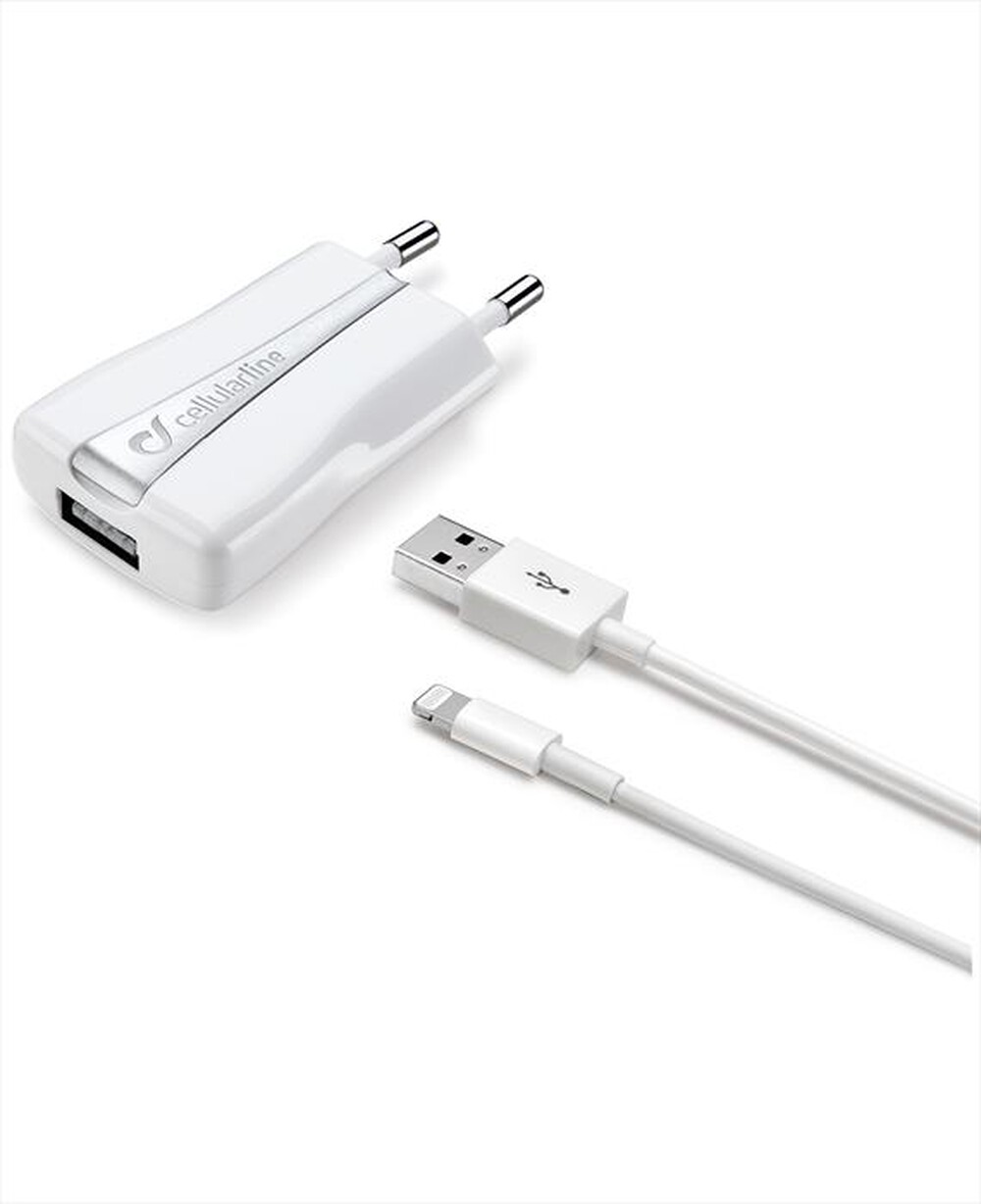 "CELLULARLINE - TRAVEL CHARGER KIT for iPhone 5S/5C/ ACHUSBMFIIPH-Bianco"