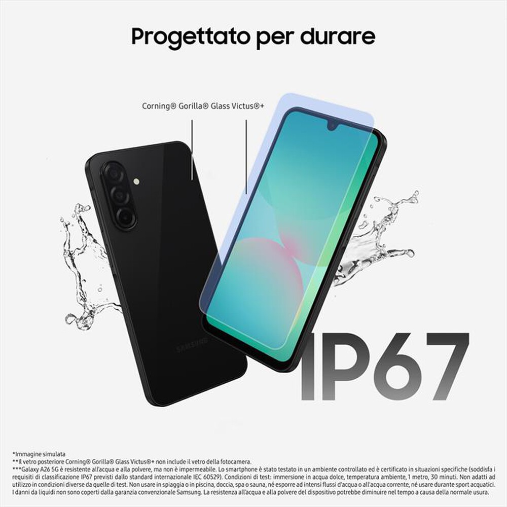 Immagine del prodotto SAMSUNG - Smartphone Galaxy A26 5G 256GB-Black