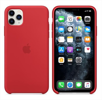 APPLE - Custodia in silicone per iPhone 11 Pro Max-Rosso