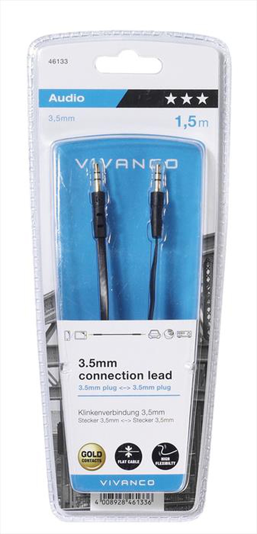 "CELLULARLINE - 46133 Cavo 3.5 mm, lunghezza 1.5 m"