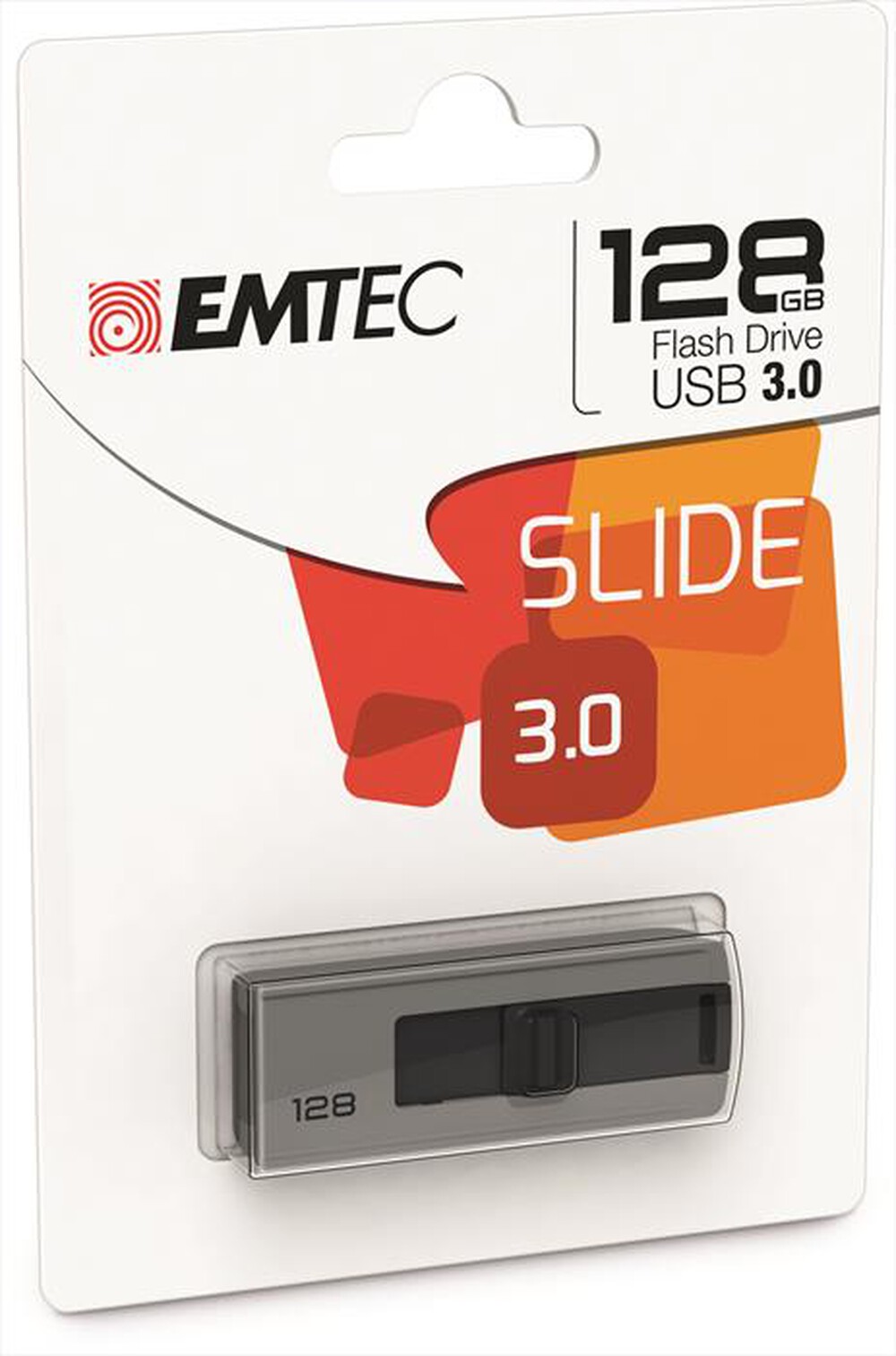 "EMTEC - SLIDE USB 3.0 128GB-GRIGIO/NERO"