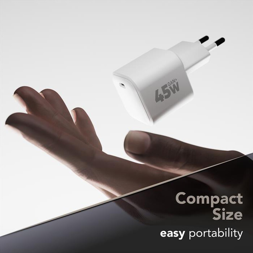 Immagine del prodotto CELLULARLINE - CARICATORE GAN+ 45 W PORTA USB-C-Bianco
