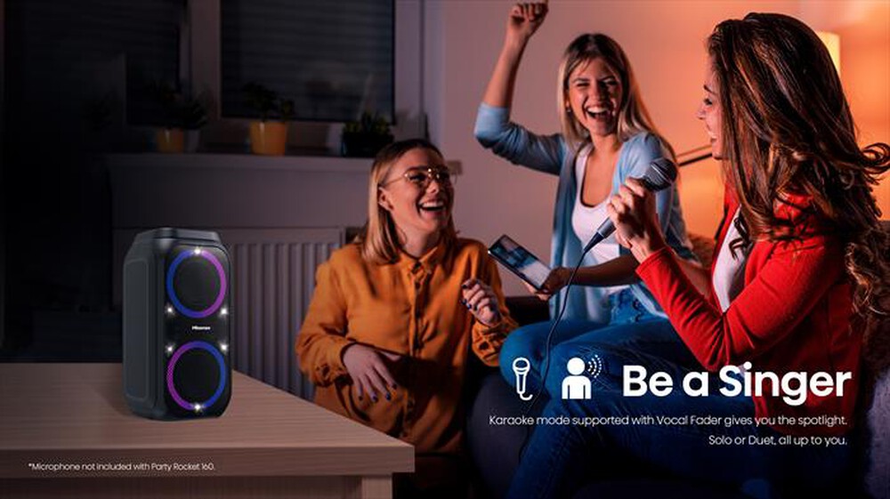Immagine del prodotto HISENSE - Speaker Bluetooth PARTY ROCKET-NERO