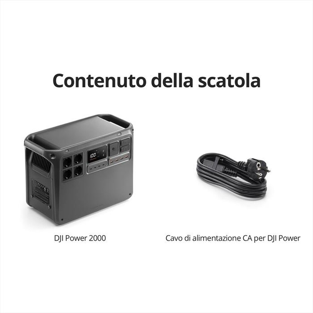 Immagine del prodotto DJI - Stazione di alimentazione portatile POWER 2000-GRIGIO SCURO