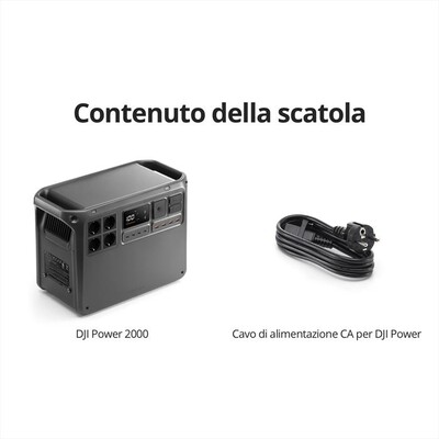 DJI - Stazione di alimentazione portatile POWER 2000-GRIGIO SCURO