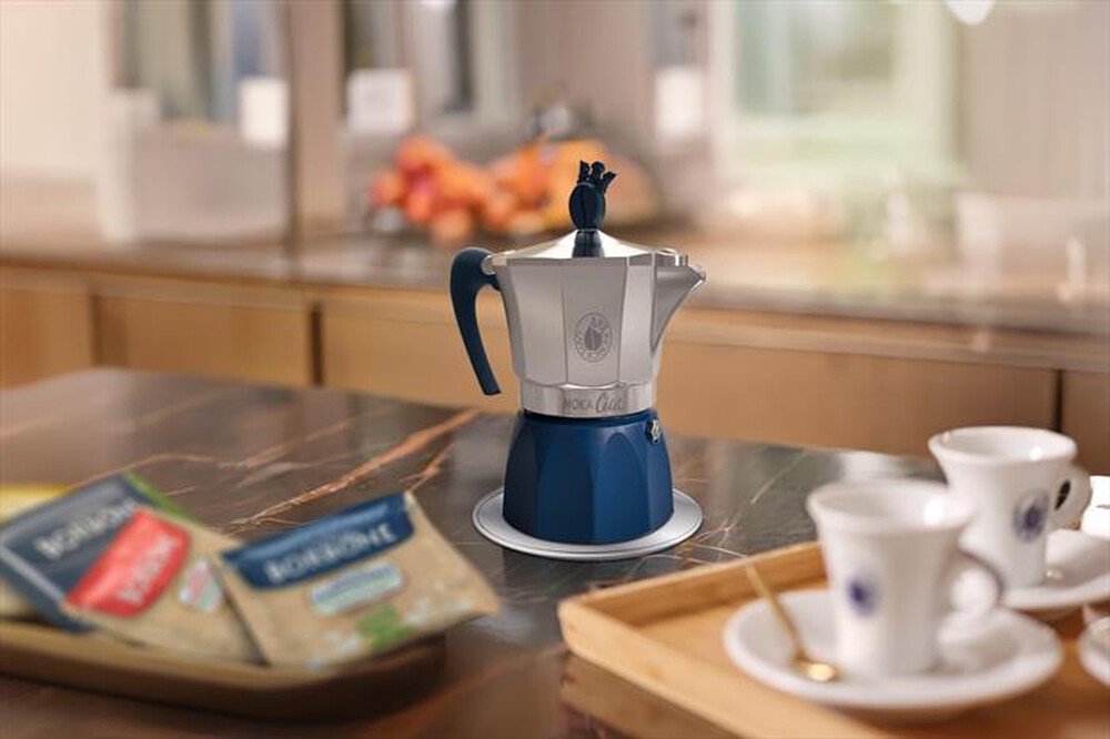 "CAFFE BORBONE - MOKACIAO-Acciaio/blu"