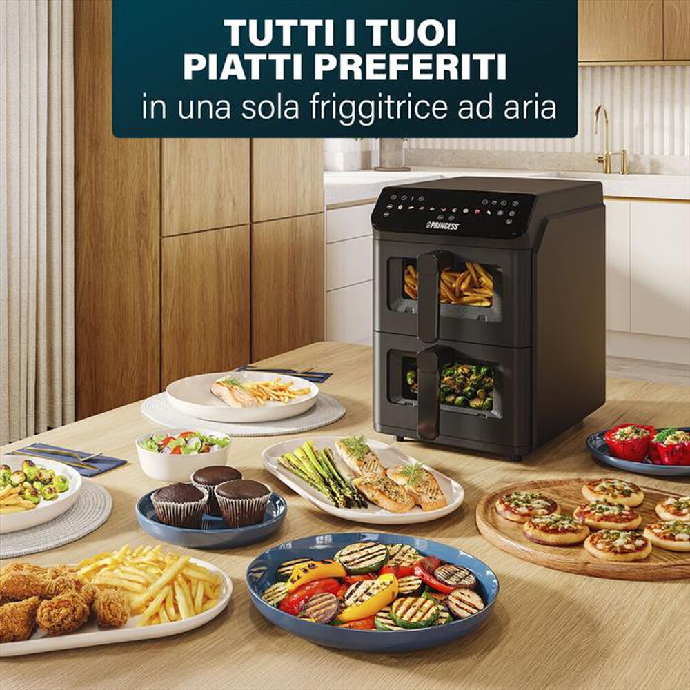 Immagine del prodotto PRINCESS - Friggitrice ad aria DUAL VERTICAL-Nero