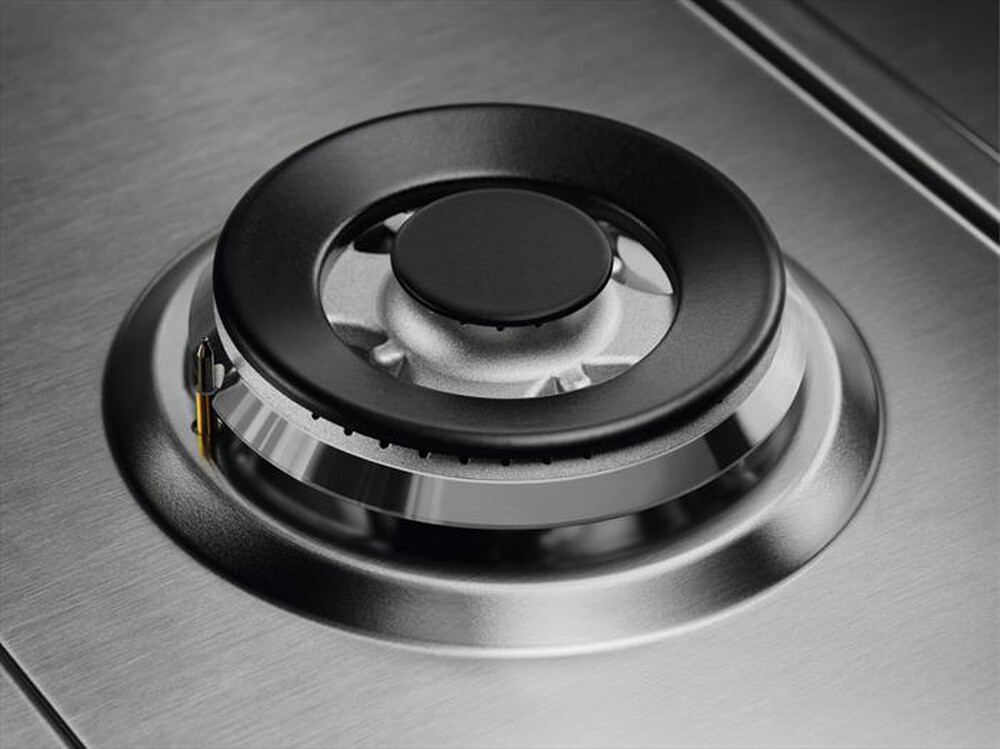 "ELECTROLUX - Piano cottura a gas EGS6434X 0cm-Inox/manopole finitura silver"