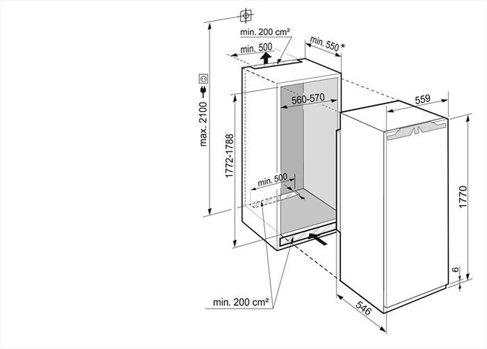 "LIEBHERR - Frigorifero incasso IRBE 5121-20 Classe E"