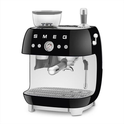 SMEG - Macchina da Caff&egrave;+macinacaff&egrave; 50's Style EGF03BLEU-Nero LUCIDO