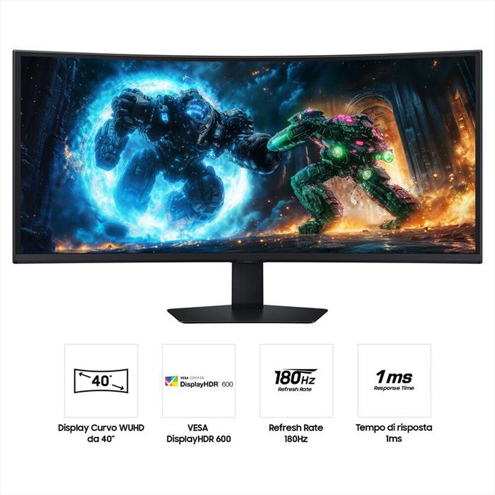 Immagine del prodotto SAMSUNG - MONITOR GAMING ODYSSEY G75F 40" WUHD CURVO-Black