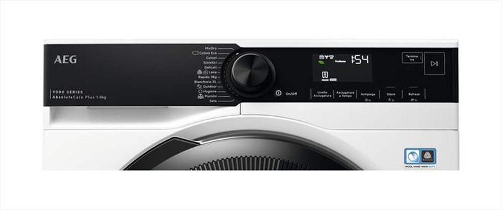 "AEG - Asciugatrice TR9HG83B 8 Kg Classe A+++-Bianco/oblò nero"