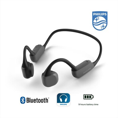 PHILIPS - TAA6606BK/00-Cuffie Sport conduzione ossea