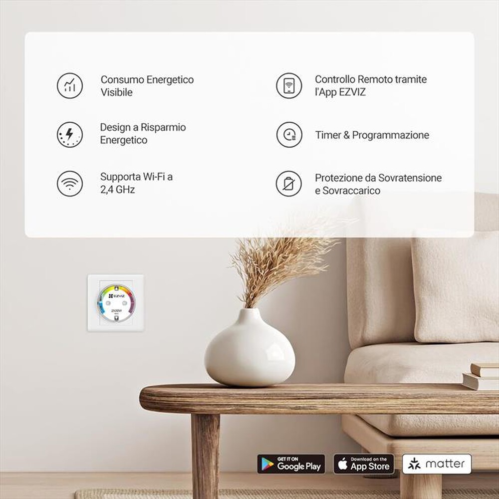 Immagine del prodotto EZVIZ - Presa smart Wi-Fi 16A T30-10E-Bianco