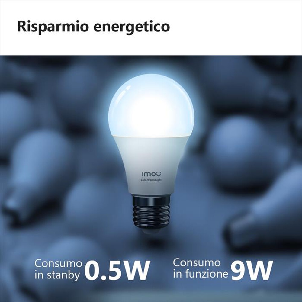 "IMOU - Lampadina Intelligente a Colori Wi-Fi BULB B5-Bianco"