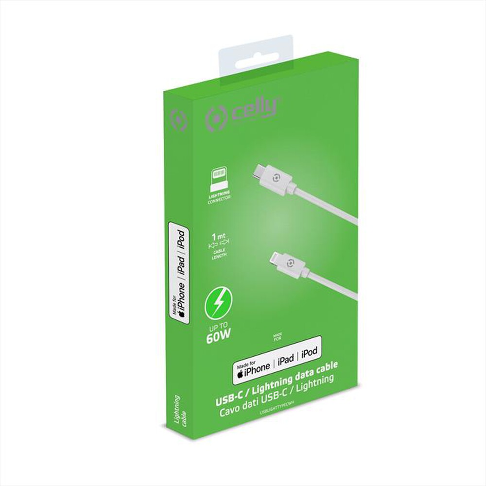 Immagine del prodotto CELLY - USBLIGHTTYPECWH - LIGHTNING TO TYPEC-Bianco