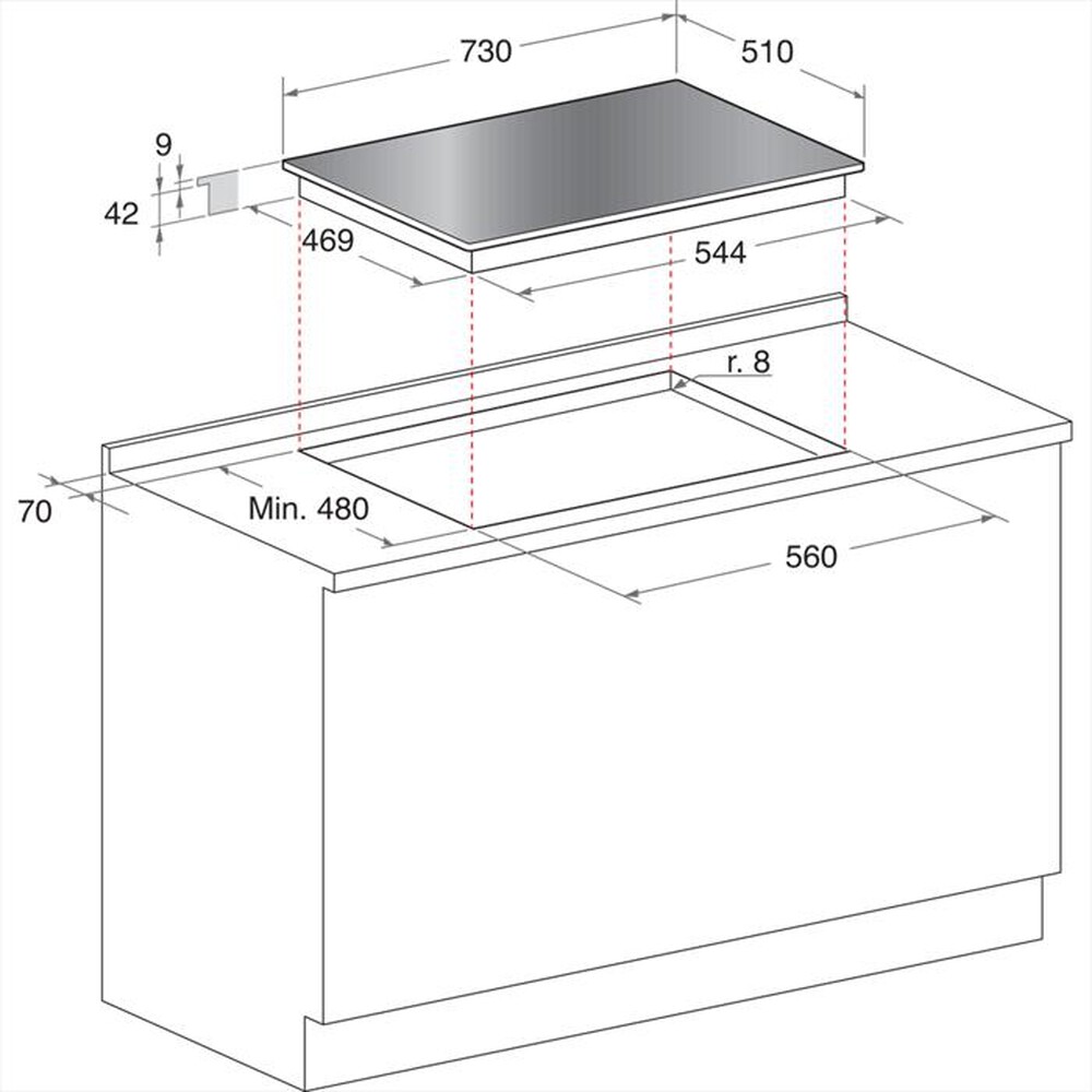 Immagine del prodotto HOTPOINT ARISTON - Piano cottura a gas HAGD 72S/SL 5 fuochi 73cm