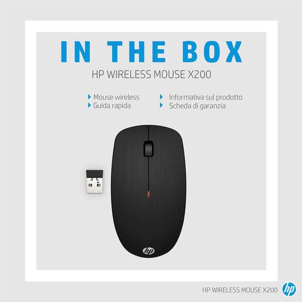 "HP - HP MOUSE X200-Nero"
