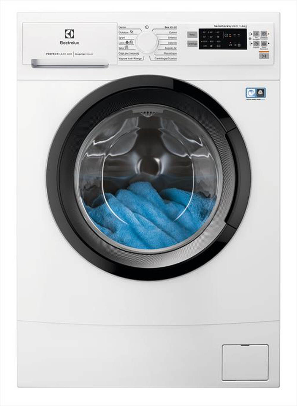 "ELECTROLUX - Lavatrice slim EW6S560I 6 Kg Classe C-Bianco/Oblò Nero"