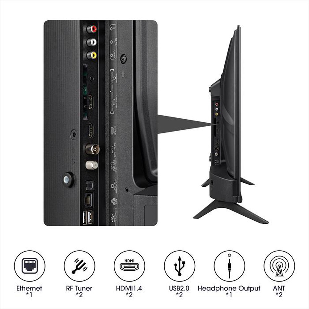 "HISENSE - Smart TV LED HD READY 32\" 32A49K-Black"