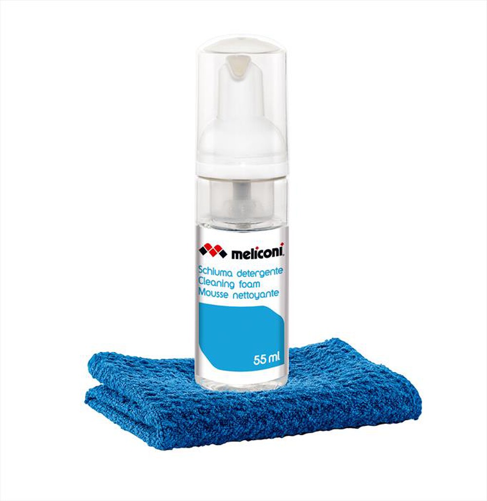 "MELICONI - C55 Schiuma detergente + Panno microfibra-Bianco"