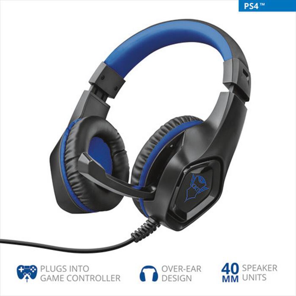 "TRUST - GXT404B RANA HEADSET PS4-Black/Blue"
