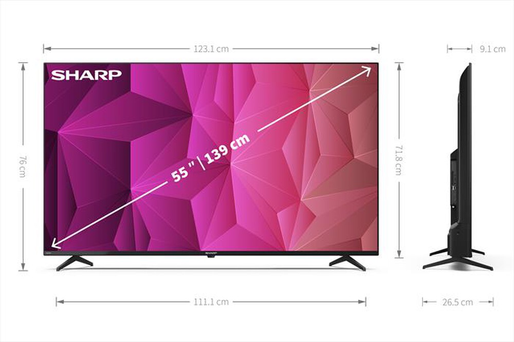 "SHARP - Smart TV LED UHD 4K 55\" 55FN7E-Nero"