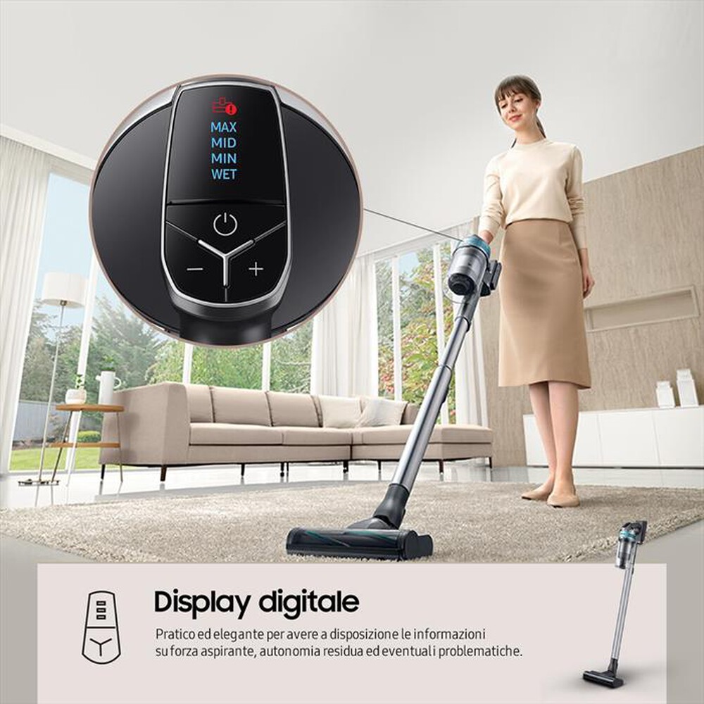 "SAMSUNG - Scopa elettrica JET 75E PET VS20B75AGR1-TEAL MINT"
