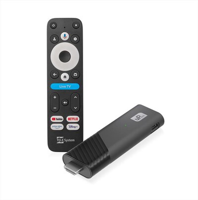 TELESYSTEM - UP STICK RICEV.DIGITALE IP HDMI 4K GOOGLE TV-BLACK