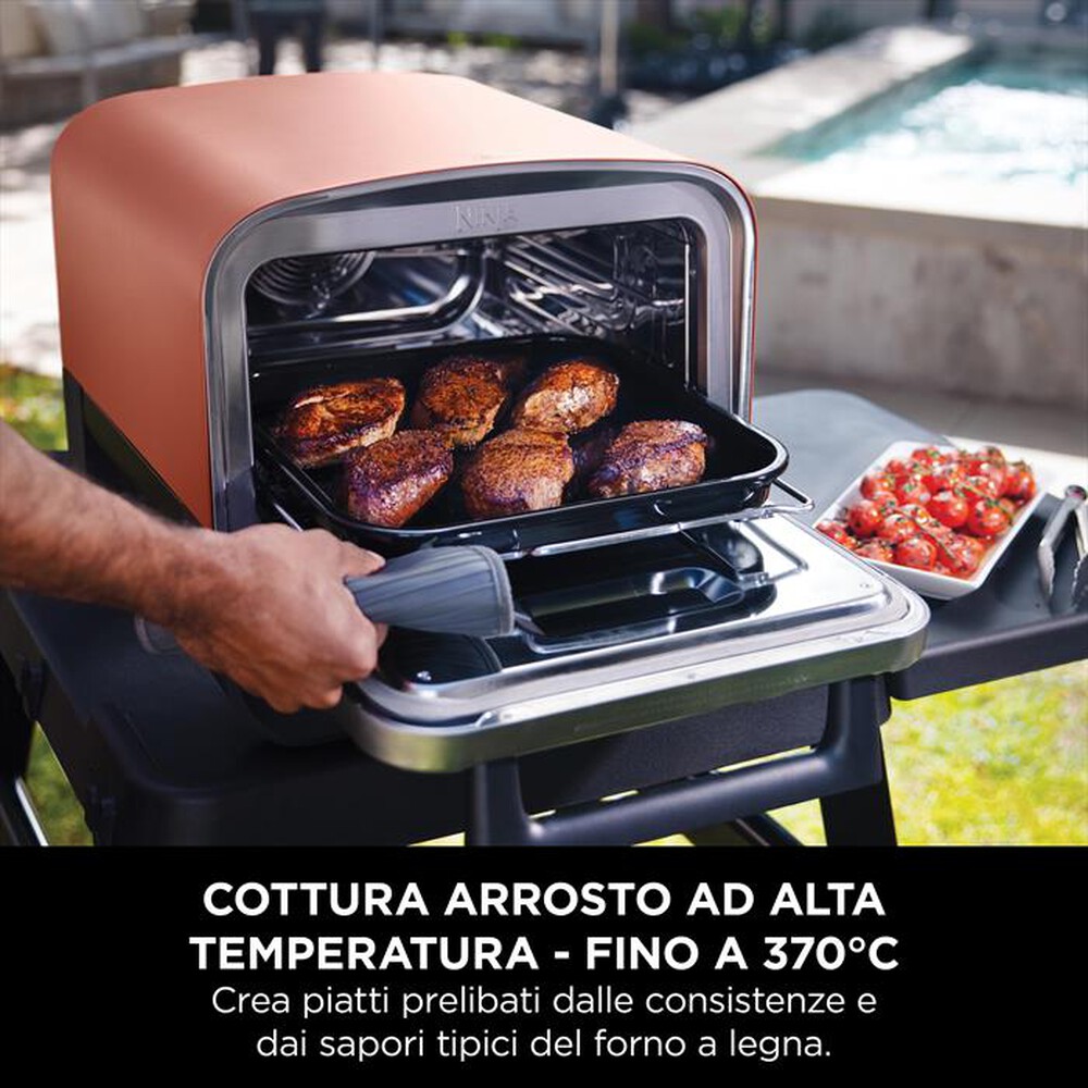 "NINJA - Forno elettrico da esterno pizza/arrosti Woodfire-Rame"