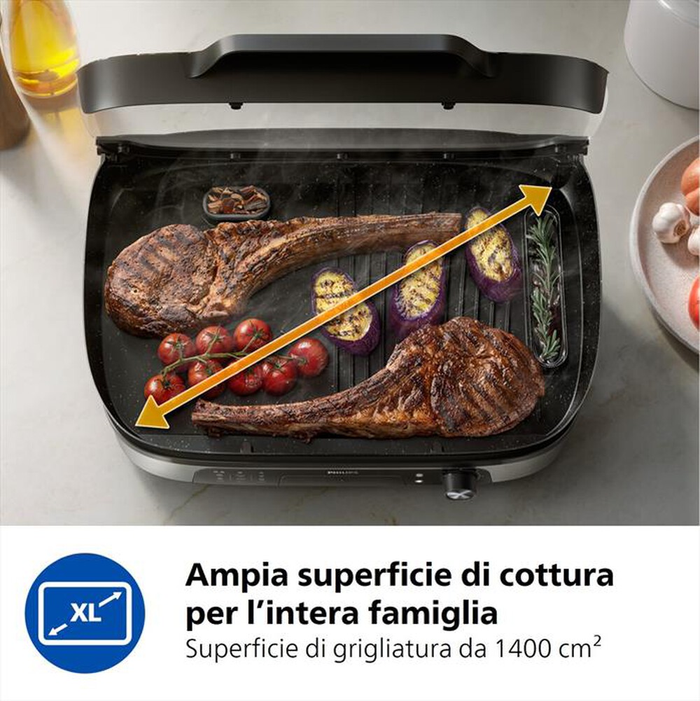 Immagine del prodotto PHILIPS - Grill da tavolo Serie 5000 HD6212/90-Alluminio