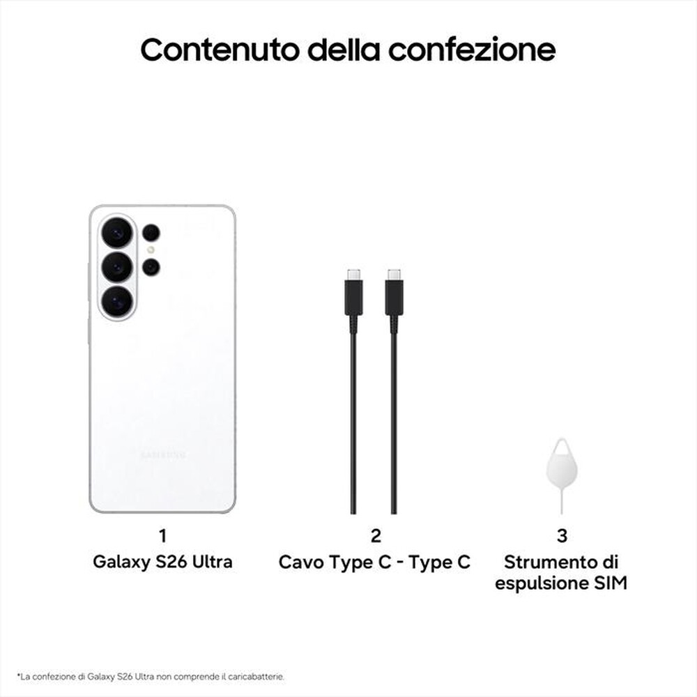 Immagine del prodotto SAMSUNG - Smartphone Galaxy S26 Ultra 512GB/12GB-White