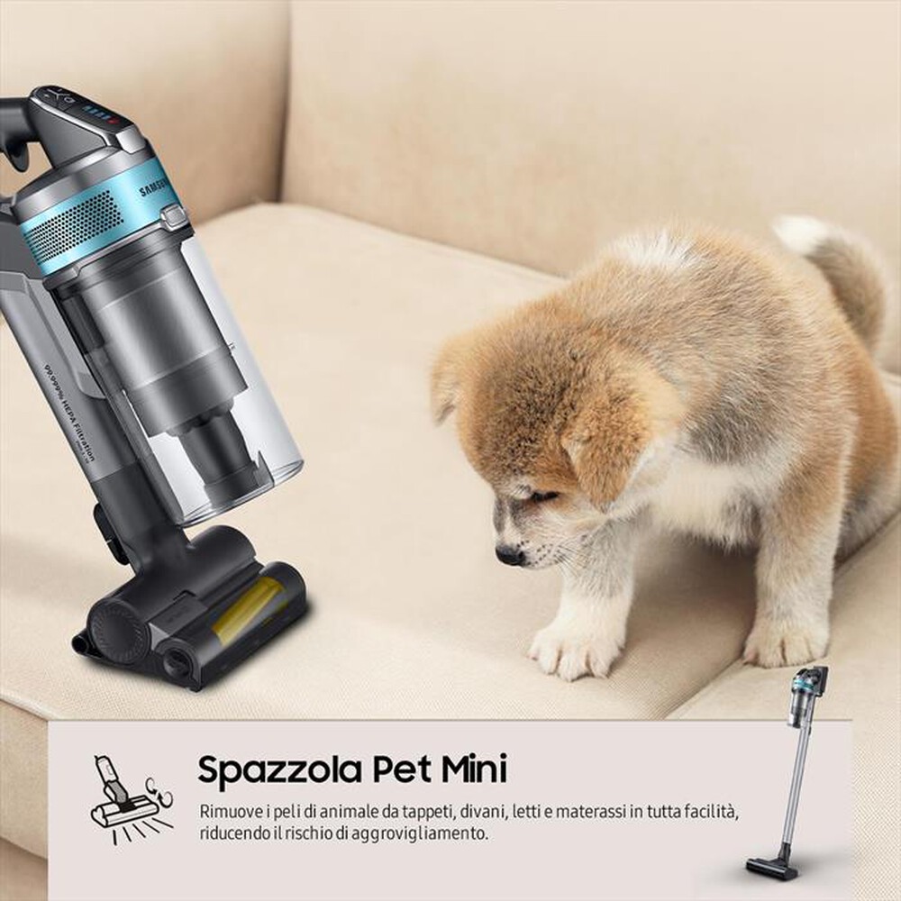 "SAMSUNG - Scopa elettrica JET 75E PET VS20B75AGR1-TEAL MINT"