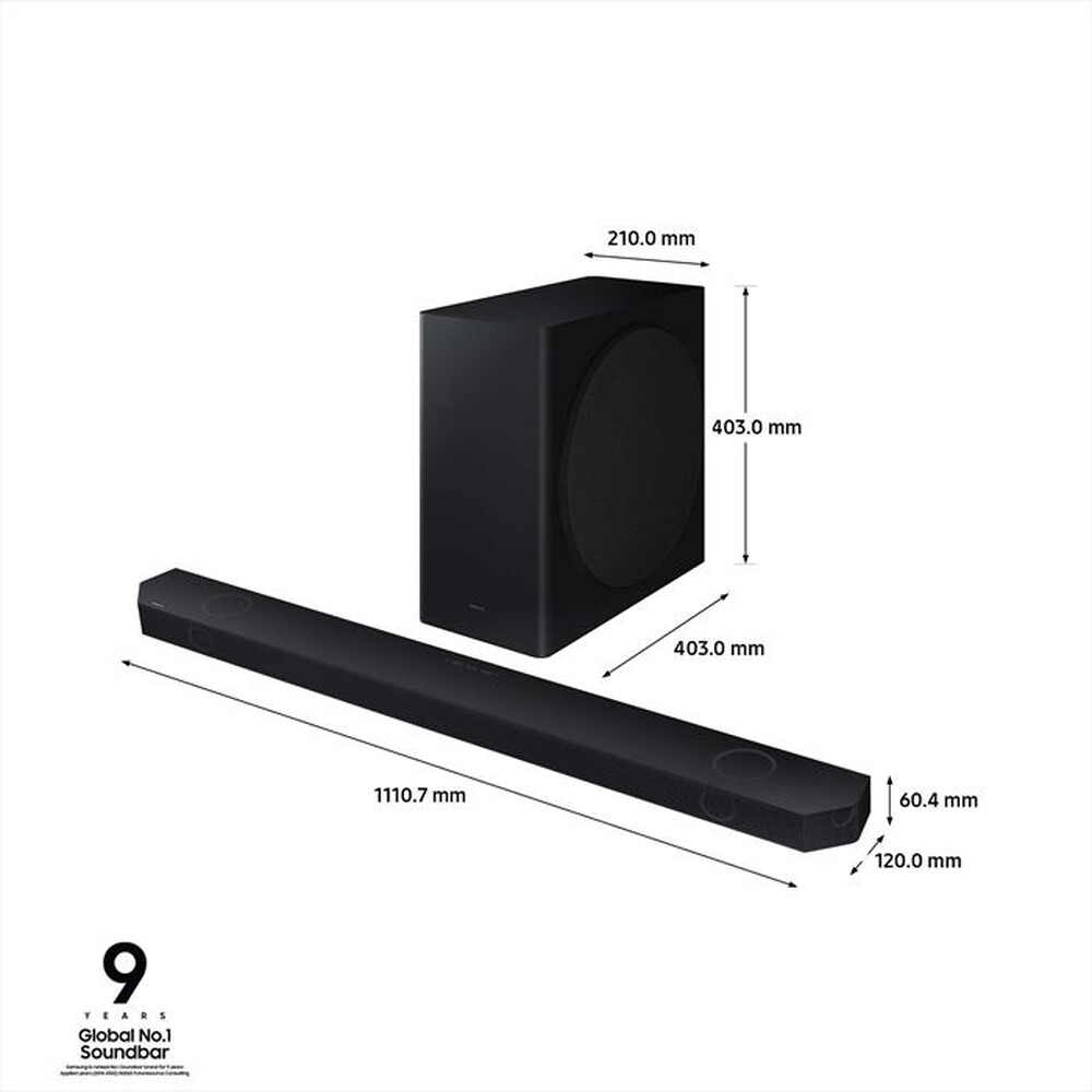 "SAMSUNG - Soundbar HW-Q800C/ZF Serie Q-BLACK"