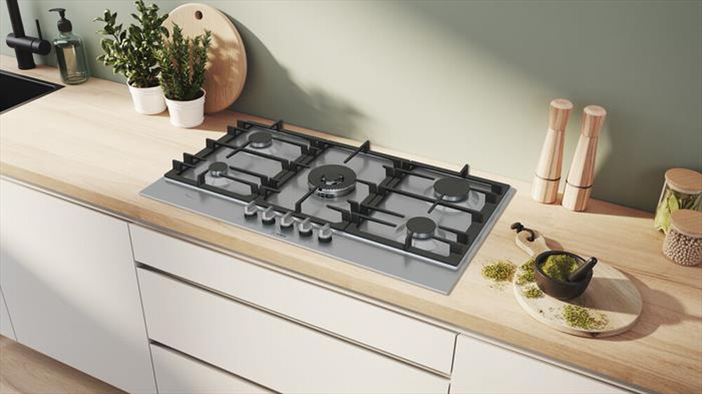 "BOSCH - Piano cottura a gas PCR9A5I90 91,5 cm-Inox"